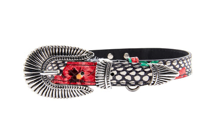 Pansy and Snake Print Embossed Italian Leather With Ornate Italian by Allysa Payne Beverly Hills - product image 2 for Resin Society