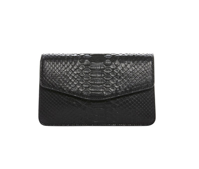 Classic Black Python Clutch by Allysa Payne Beverly Hills - main product image for Resin Society