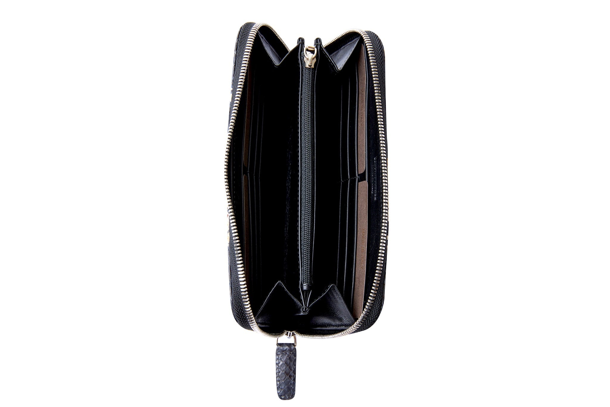 Black & White Python Zip Wallet by Allysa Payne Beverly Hills - product image 2 for Resin Society