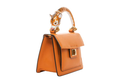 Tiger Bag With Orange Italian Leather by Allysa Payne Beverly Hills - product image 2 for Resin Society