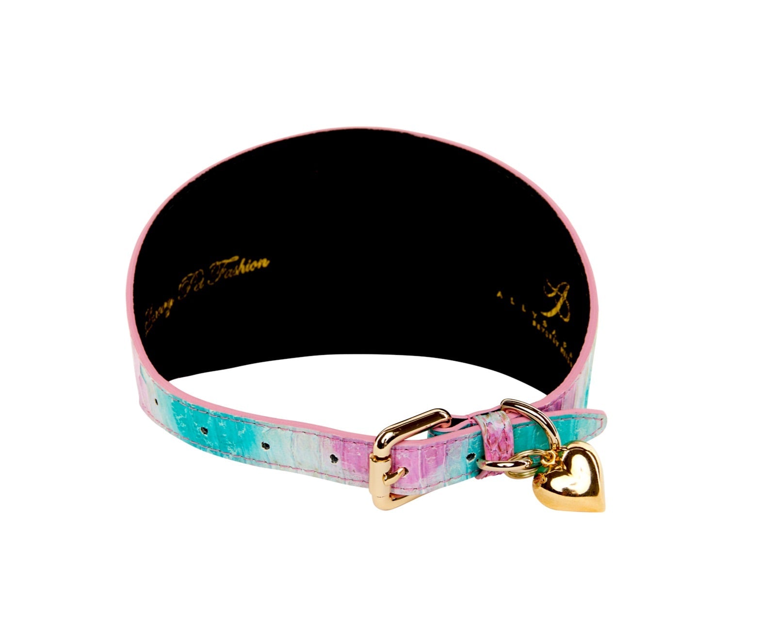 Turquoise, Fuchsia, Off White Snake 4” Wide Collar by Allysa Payne Beverly Hills - product image 2 for Resin Society