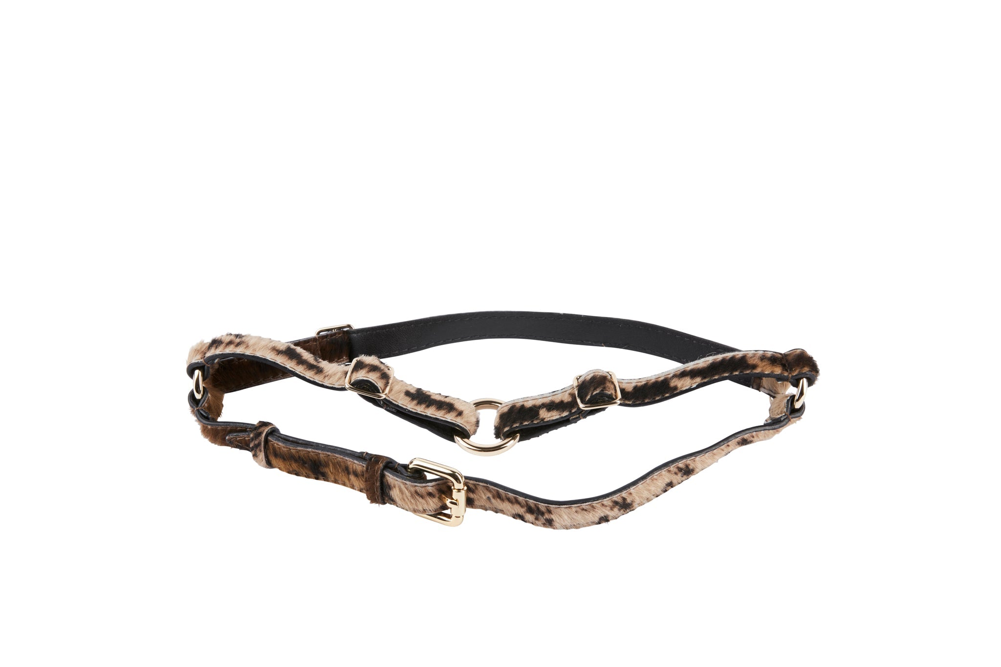 Houndstooth Hair On Hide Italian Leather Harness by Allysa Payne Beverly Hills - main product image for Resin Society