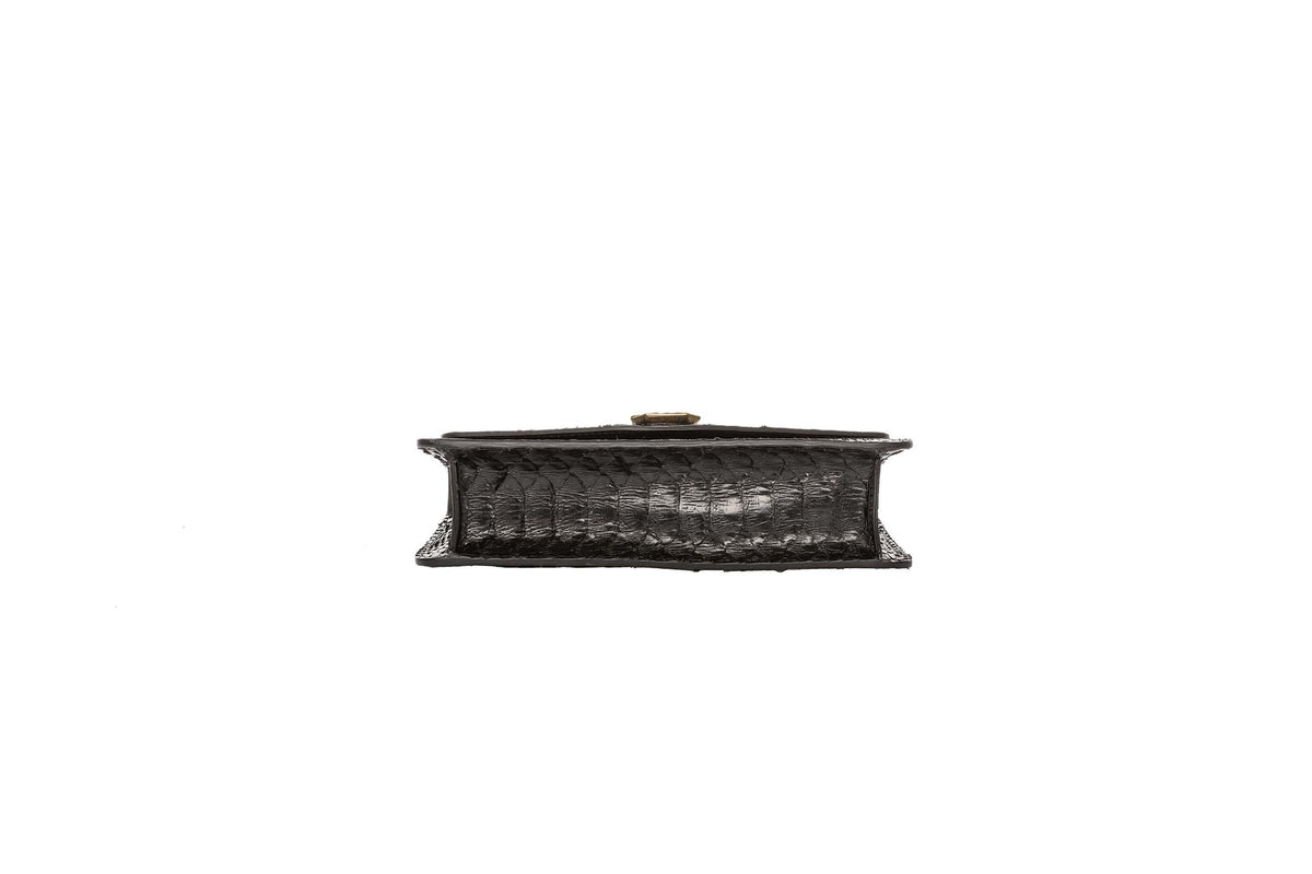 Classic Black Python Clutch by Allysa Payne Beverly Hills - product image 3 for Resin Society