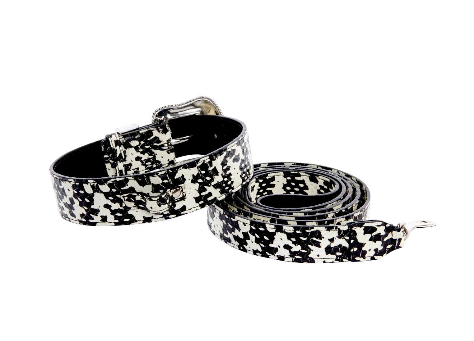 Black & White Snake/Swarovski Crystal Collar & Leash Set by Allysa Payne Beverly Hills - product image 2 for Resin Society
