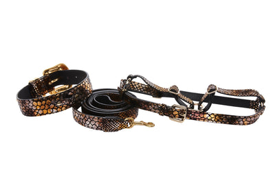 Mermaid Style Embossed Italian Leather/Swarovski Collar by Allysa Payne Beverly Hills - product image 2 for Resin Society