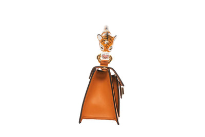 Tiger Bag With Orange Italian Leather by Allysa Payne Beverly Hills - product image 7 for Resin Society