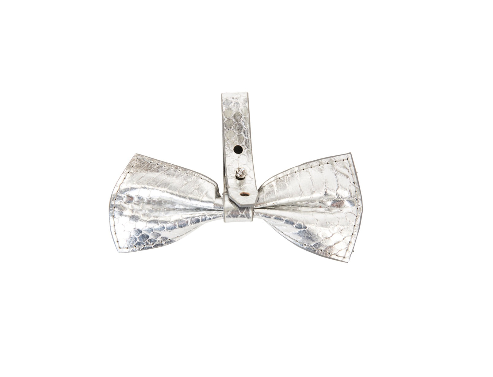 Silver Viper Snake Bow Tie by Allysa Payne Beverly Hills - main product image for Resin Society