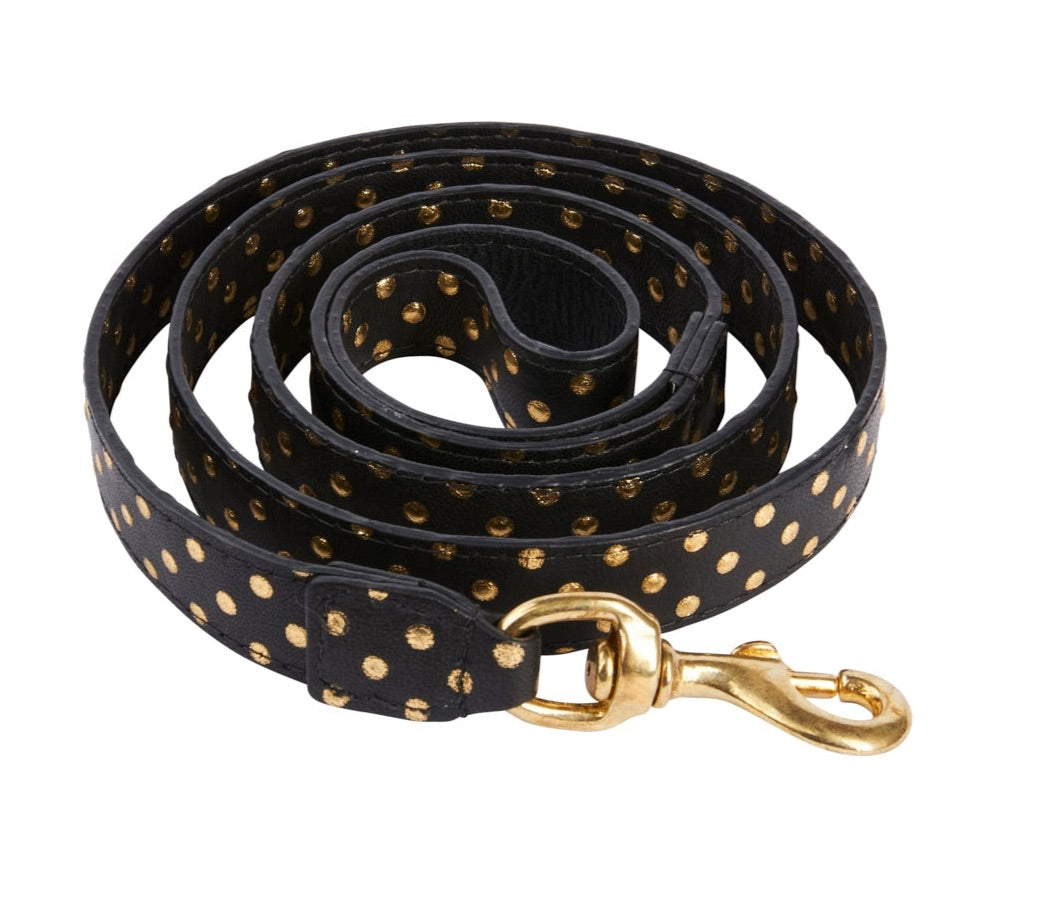 Black & Gold Polka Dot Leash by Allysa Payne Beverly Hills - product image 2 for Resin Society