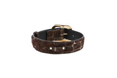 Brown Snake Print Hair On Hide Italian Leather With Modern Style by Allysa Payne Beverly Hills - product image 3 for Resin Society