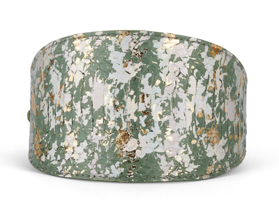 Iridescent Art Deco Green, Gold, Silver Custom Snake 4 inch Wide Style Collar by Allysa Payne Beverly Hills