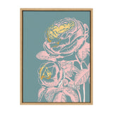 Sylvie Floral in Teal Framed Canvas by kateandlaurel - product image 8 for Resin Society