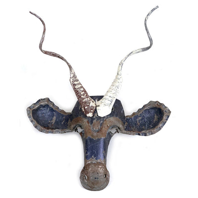 Kudu Animal Mask - Recycled Metal Wall Art by Mbare Ltd - product image 3 for Resin Society