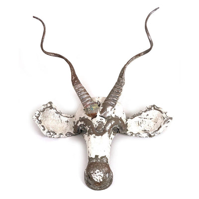 Kudu Animal Mask - Recycled Metal Wall Art by Mbare Ltd - product image 4 for Resin Society