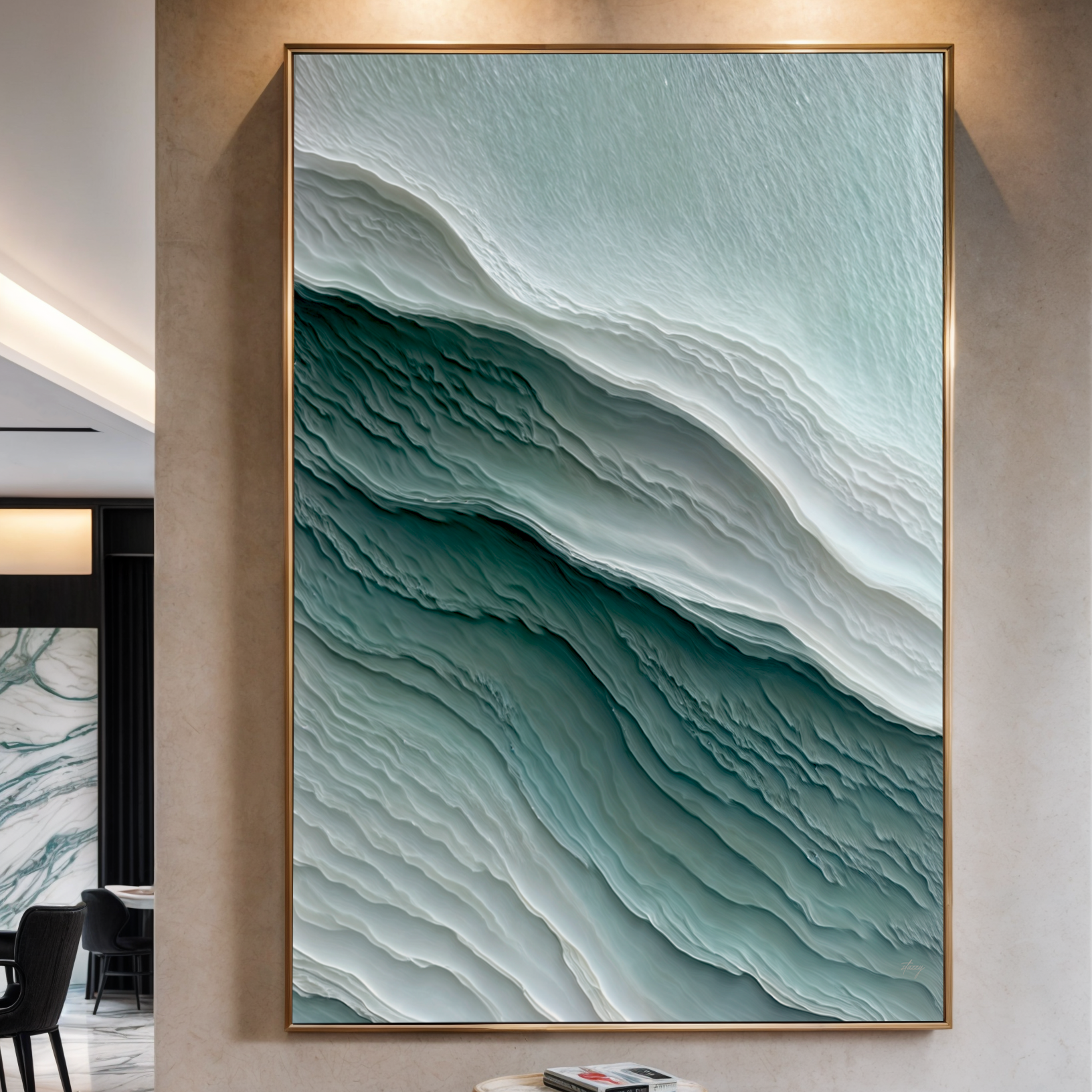 Canvas Print: "Aegean Layers" by Tailored Canvases - product image 3 for Resin Society