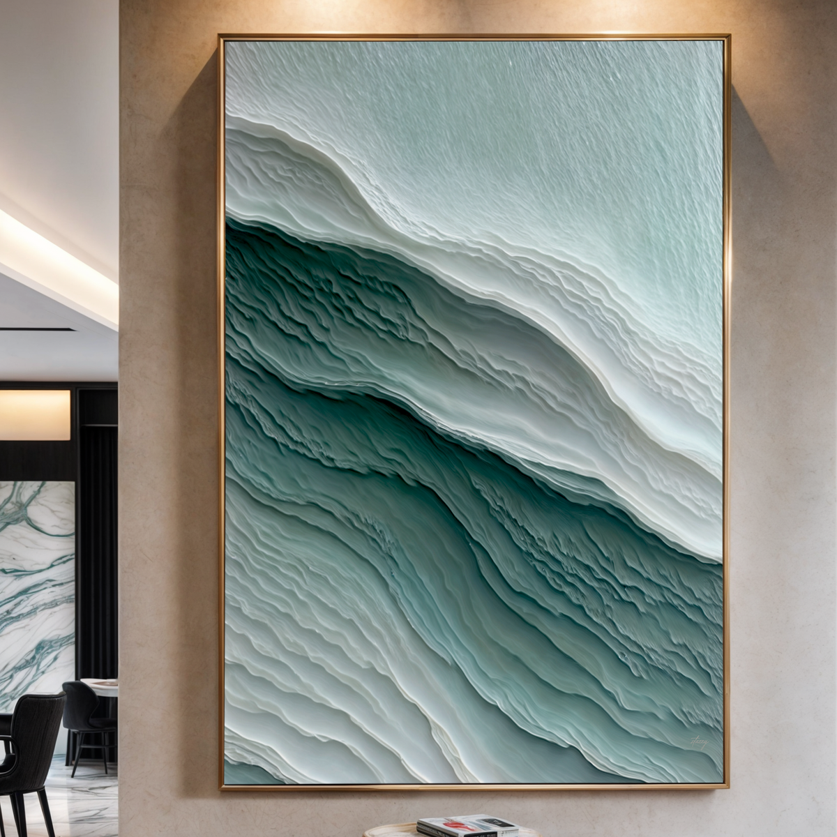 Canvas Print: "Aegean Layers" by Tailored Canvases - product image 3 for Resin Society