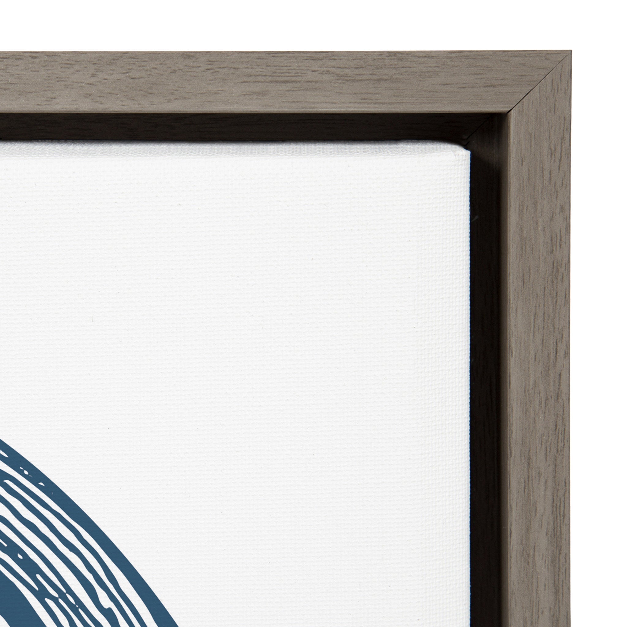 Sylvie Record Blue Framed Canvas by kateandlaurel - product image 3 for Resin Society