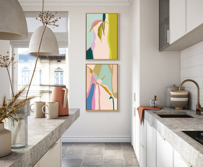 Sylvie Delight in the Moment 1 and 2 Framed Canvas by kateandlaurel - product image 6 for Resin Society