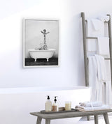 Sylvie Giraffe 2 in the Tub Framed Canvas by kateandlaurel - product image 7 for Resin Society