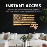 Large American Flag Gun Safe by Bellewood Designs - product image 3 for Resin Society