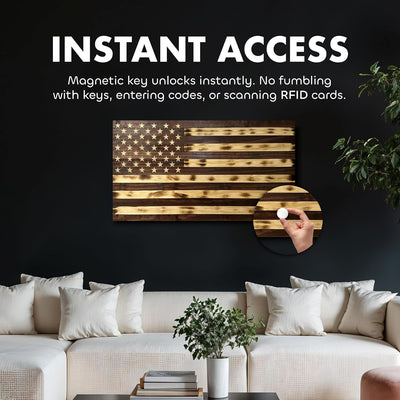 Large American Flag Gun Safe by Bellewood Designs - product image 3 for Resin Society