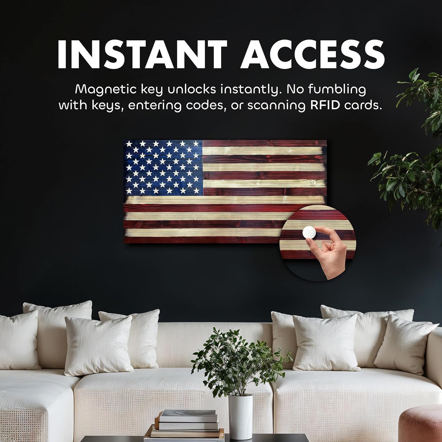 Large American Flag Gun Safe by Bellewood Designs - product image 2 for Resin Society