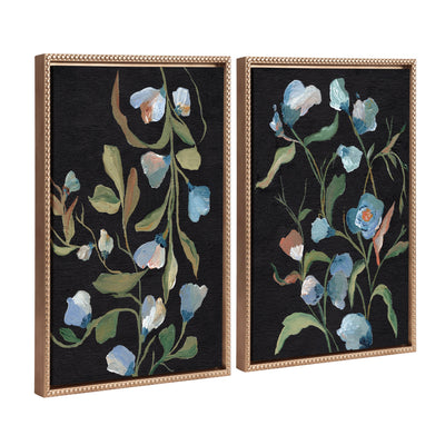 Sylvie Foliage I and Foliage III Framed Canvas Art Set by Nikita Jariwala