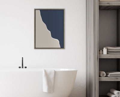 Sylvie Ocean and Beach Abstract Landscape Framed Canvas by kateandlaurel - product image 5 for Resin Society