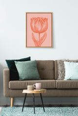 Sylvie Tulip in Pink and Orange Framed Canvas by kateandlaurel - product image 7 for Resin Society