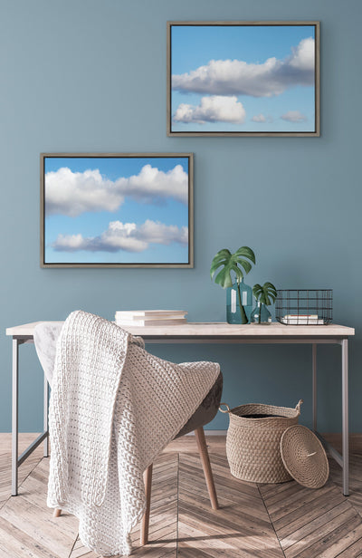Sylvie Uplifting Clouds Framed Canvas by kateandlaurel - product image 5 for Resin Society