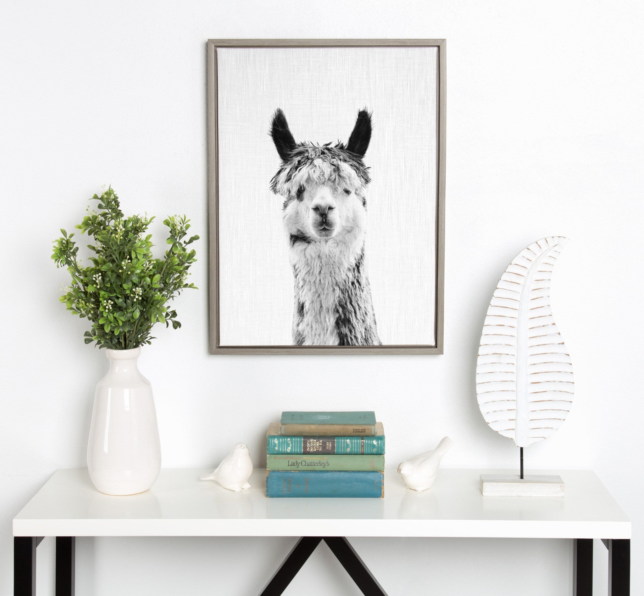 Sylvie Llama Framed Canvas by Simon Te Tai by kateandlaurel - product image 5 for Resin Society