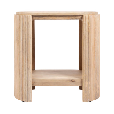Cakora Capsule Wood Side Table