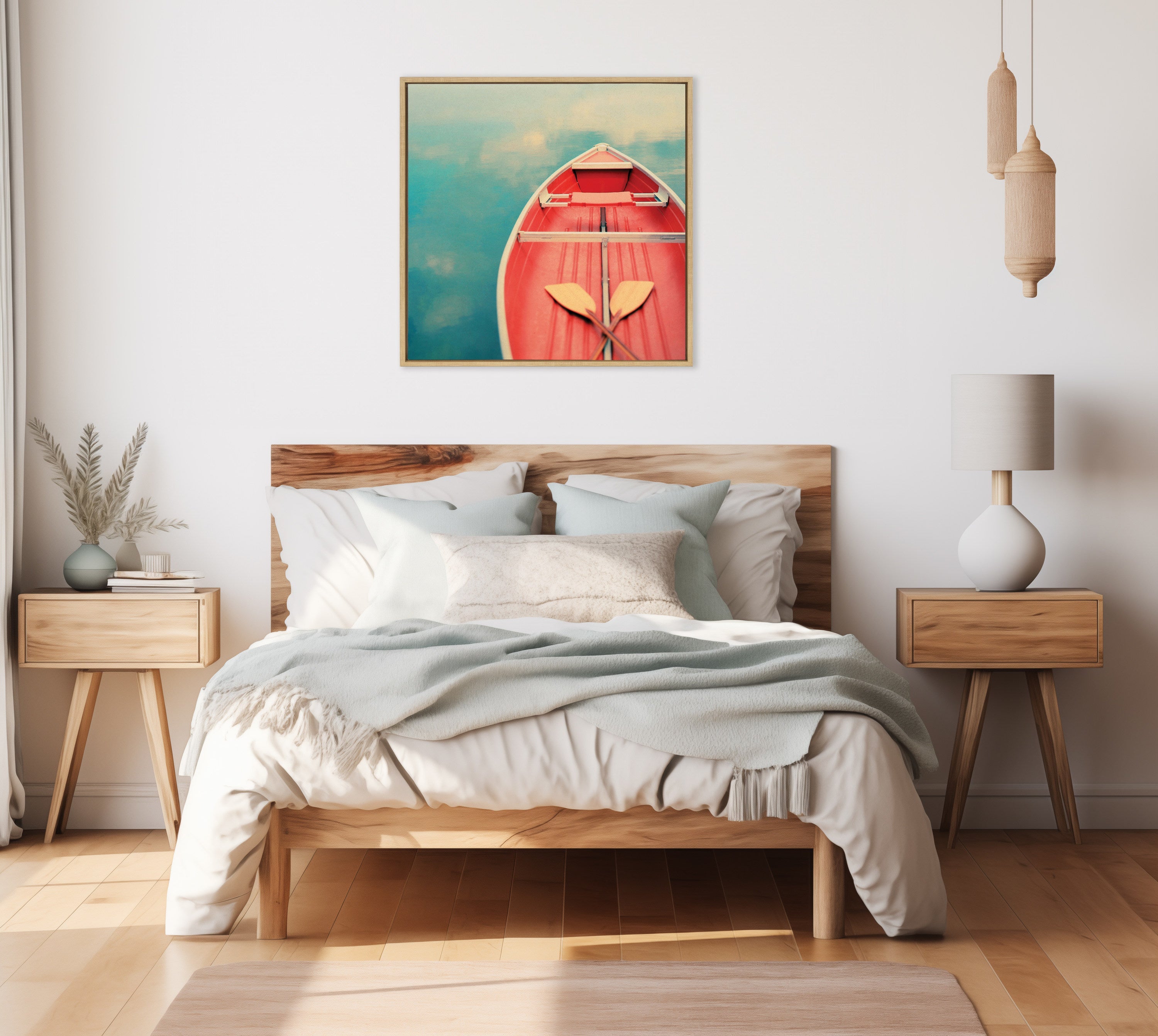 Sylvie Floating on a Cloud Framed Canvas by Alicia Bock