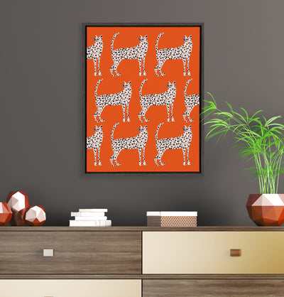 Sylvie Sassy Pink Cheetahs Framed Canvas by kateandlaurel - product image 7 for Resin Society