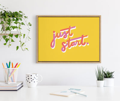 Sylvie Just Start Framed Canvas by kateandlaurel - product image 8 for Resin Society