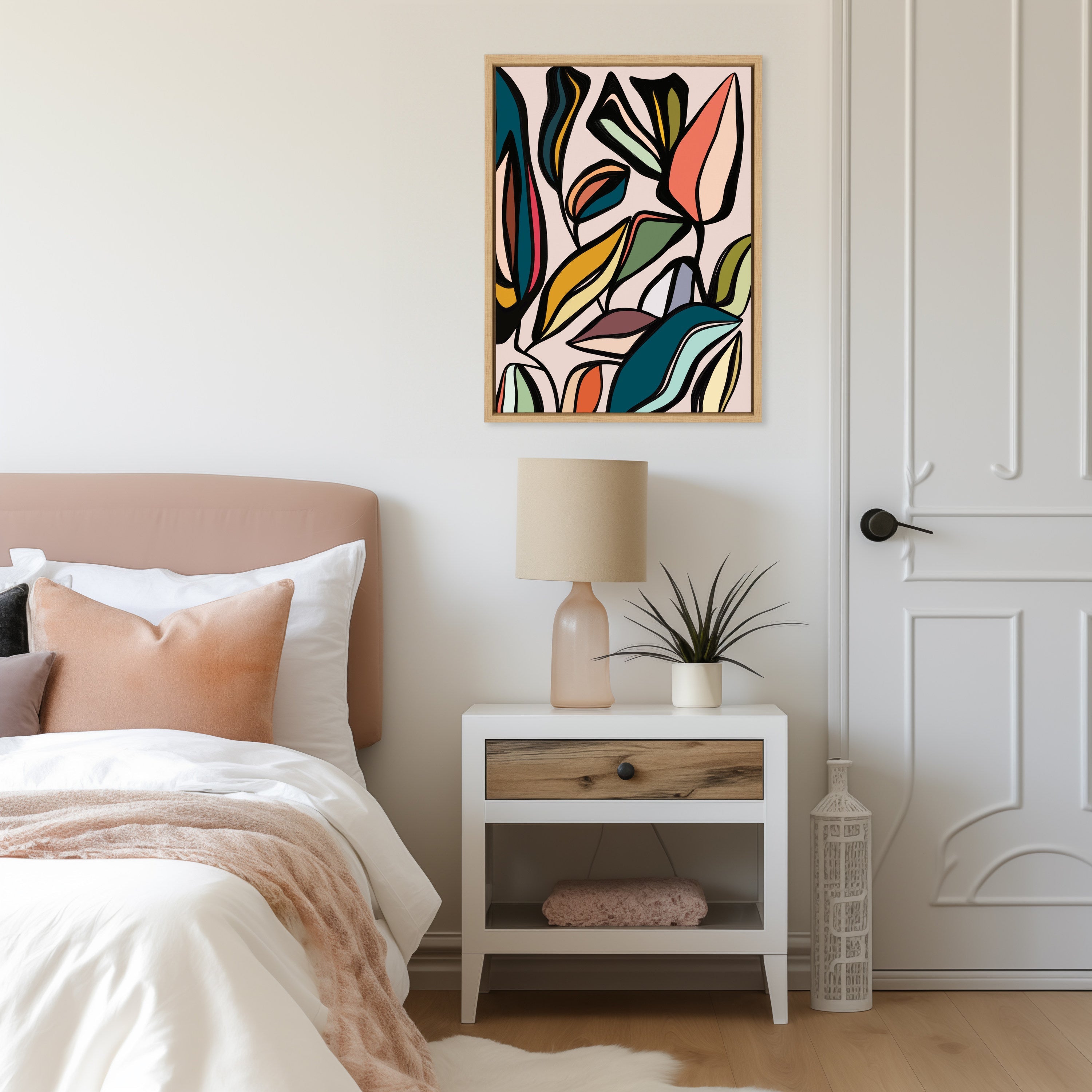 Sylvie Fanciful Ficus Framed Canvas by Alicia Bock