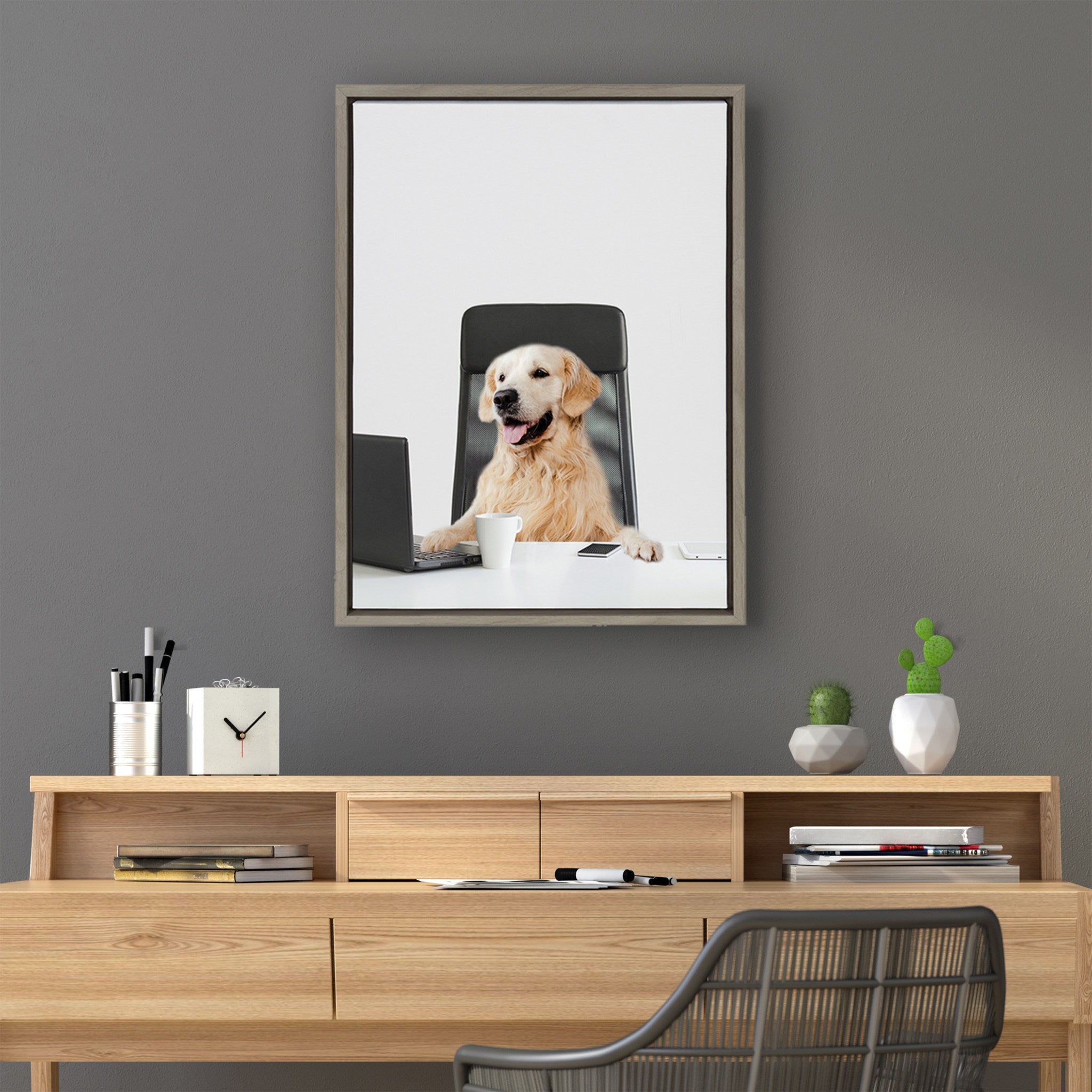 Sylvie I’m Denzel, President Framed Canvas by The Creative Bunch Studio by kateandlaurel - product image 8 for Resin Society