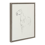 Sylvie Edgar Degas Horse Turned Three Quarters 1880 BW Framed Canvas by by kateandlaurel - product image 7 for Resin Society