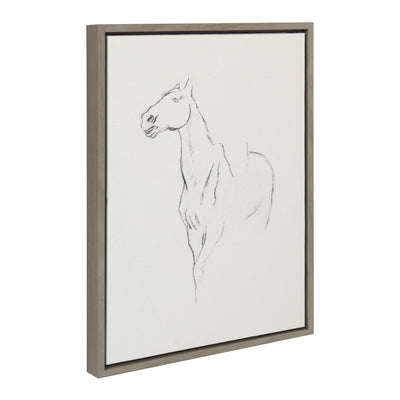 Sylvie Edgar Degas Horse Turned Three Quarters 1880 BW Framed Canvas by by kateandlaurel - product image 7 for Resin Society