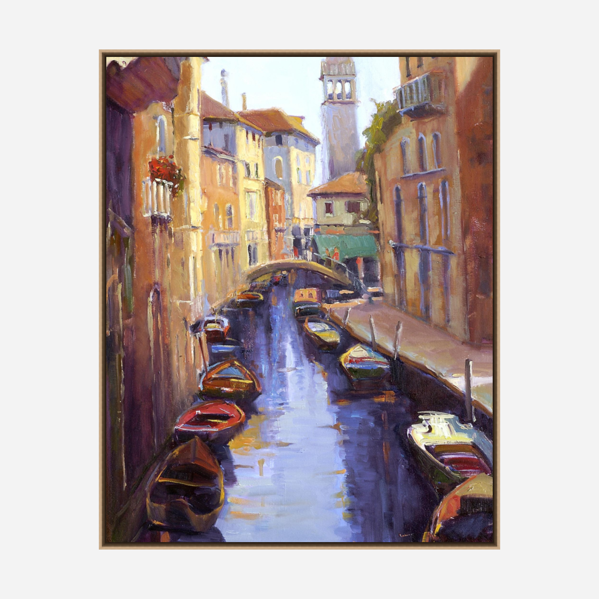 Italian Canal Artist Enhanced Canvas Print by John Beard Collection - product image 5 for Resin Society