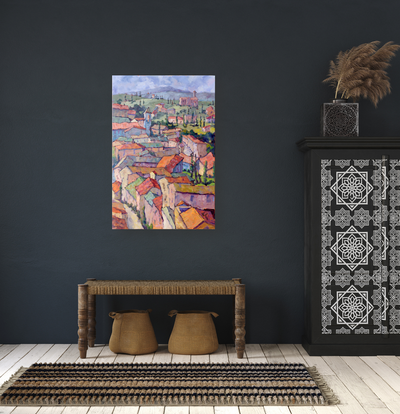 Italian Village Artist Enhanced Canvas Print by John Beard Collection - product image 4 for Resin Society