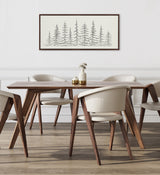 Sylvie Minimalist Evergreen Trees Sketch Framed Canvas