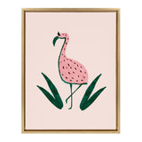 Sylvie Flamingo Watermelon Framed Canvas by kateandlaurel - main product image for Resin Society