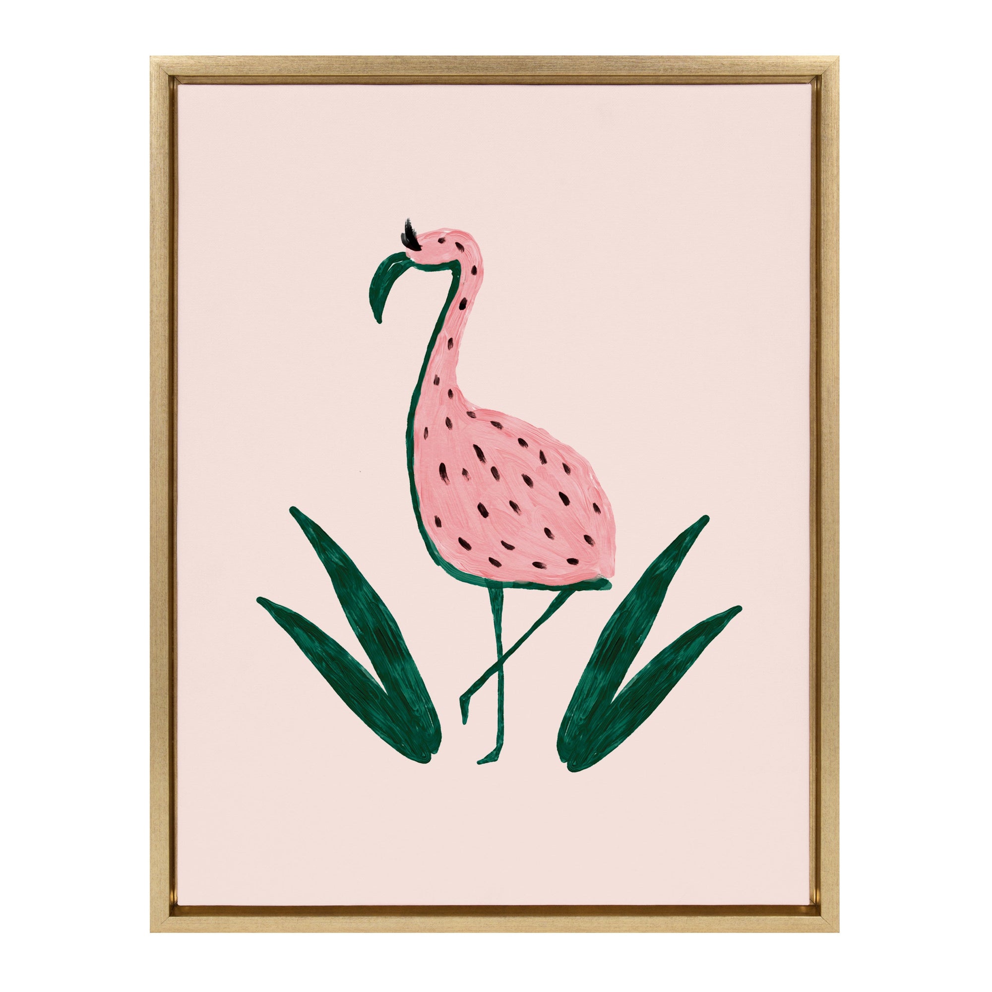 Sylvie Flamingo Watermelon Framed Canvas by kateandlaurel - product image 8 for Resin Society