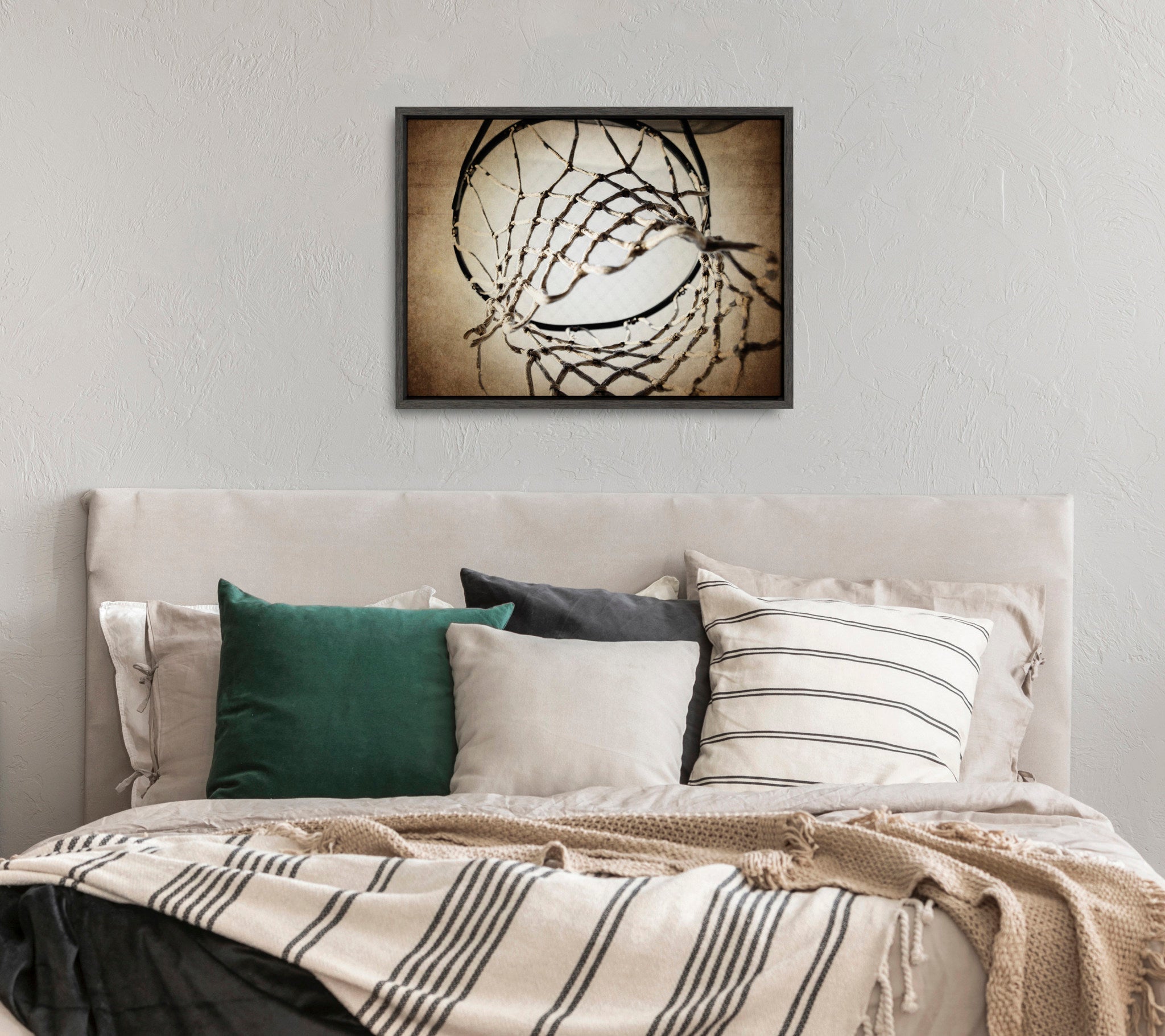 Sylvie Basketball Net Framed Canvas Wall Art by kateandlaurel - product image 7 for Resin Society