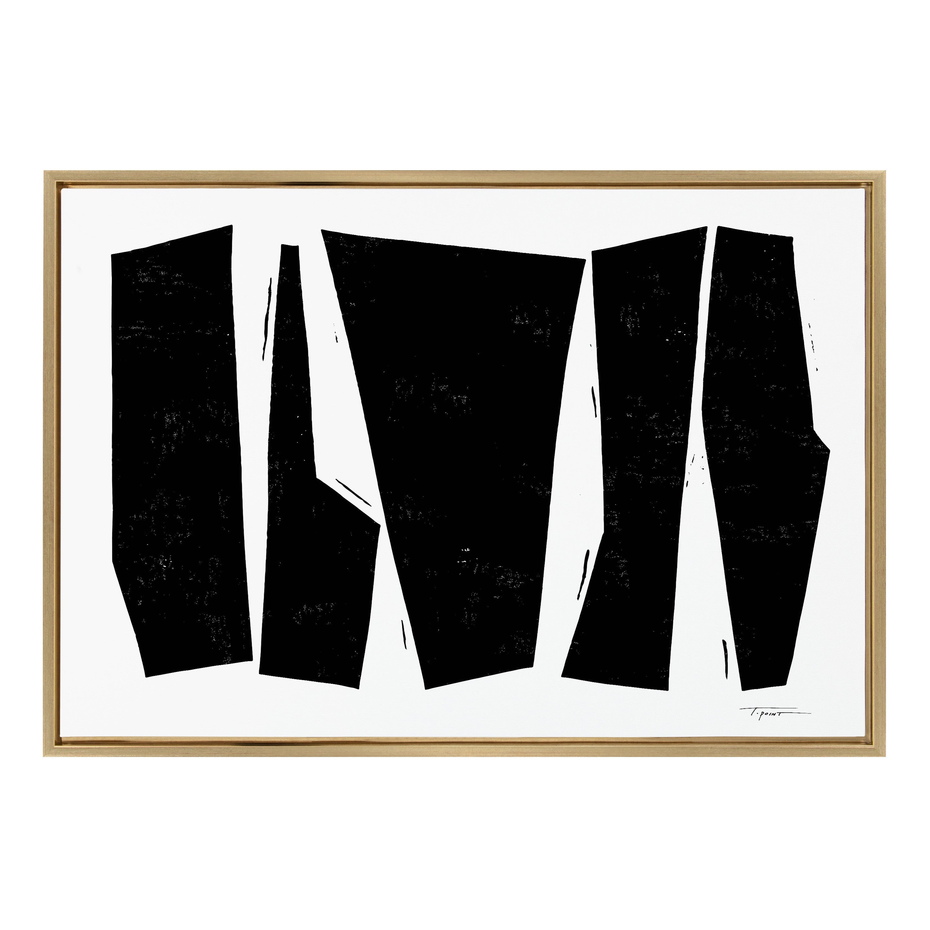 Sylvie Colliding Shapes Framed Canvas by kateandlaurel - product image 9 for Resin Society