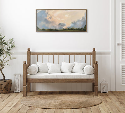 Sylvie Clouds Framed Canvas by kateandlaurel - product image 5 for Resin Society
