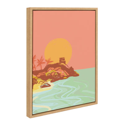 Sylvie Tulum Ruins Framed Canvas by kateandlaurel - product image 2 for Resin Society