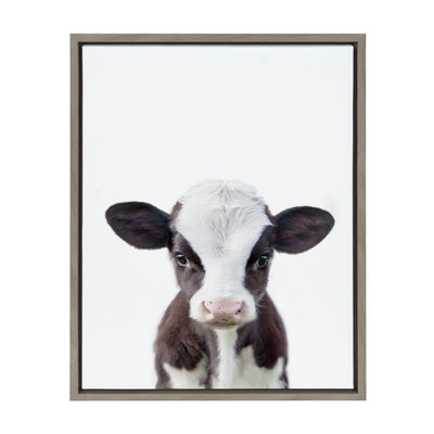 Sylvie Baby Cow Portrait Framed Canvas by Amy Peterson by kateandlaurel - product image 2 for Resin Society