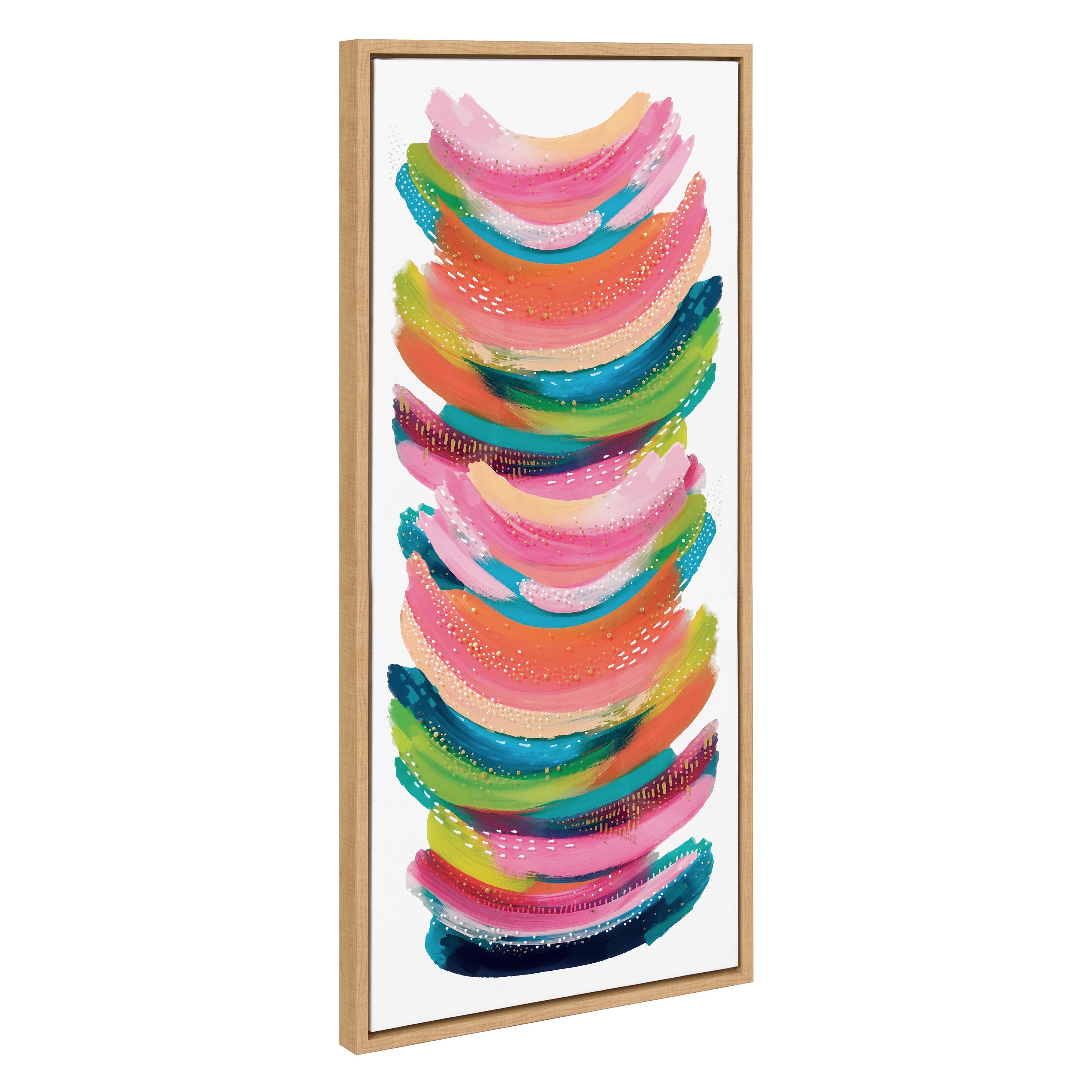 Sylvie Bright Abstract Framed Canvas by kateandlaurel - product image 13 for Resin Society