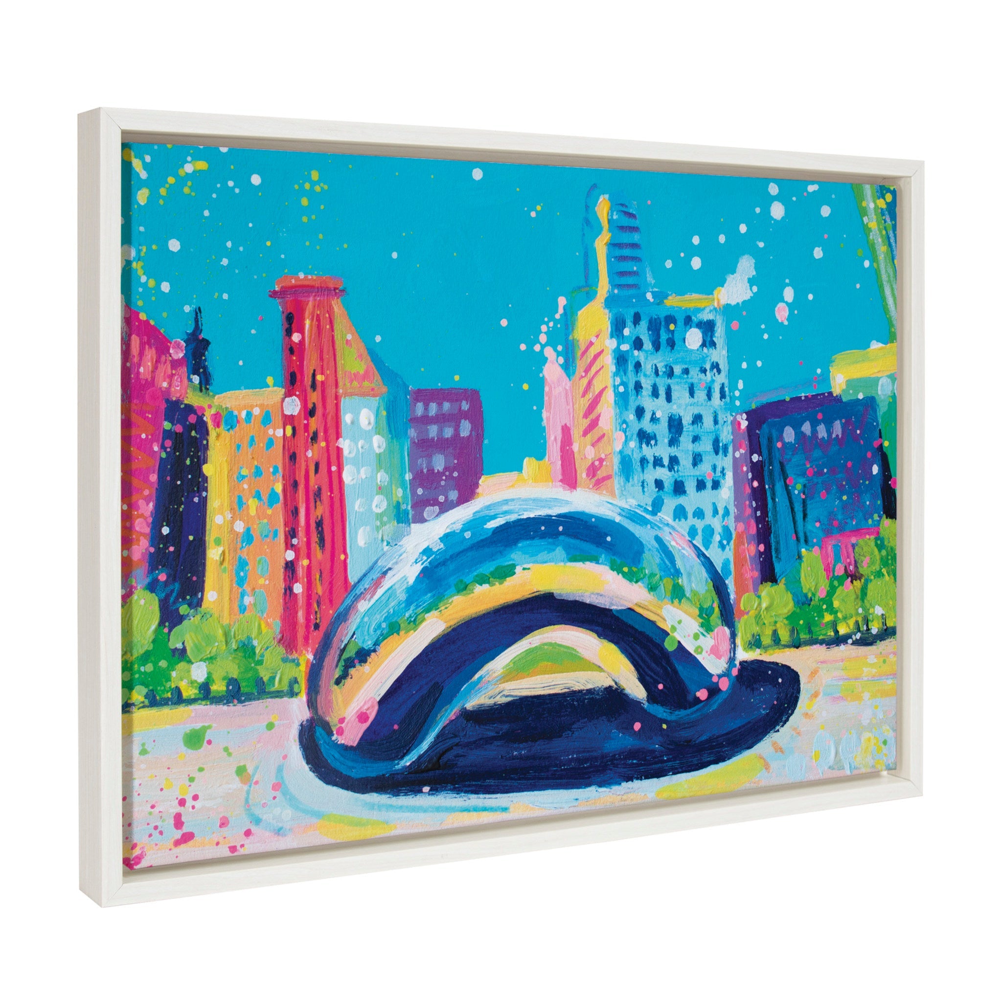 Sylvie Chicago Bean Study No 2 Framed Canvas by Rachel Christopoulos by kateandlaurel - product image 2 for Resin Society